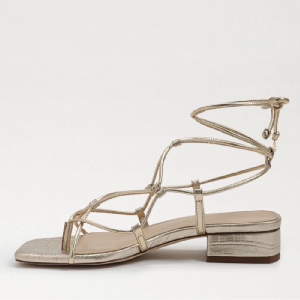Sam Edelman Brown Lace-Up Sandals - Picture 2 of 6